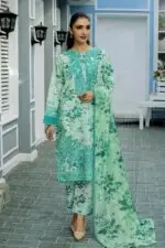 Fabric: Premium Digital Printed Lawn With Monarch dupatta 3Piece : Digital Printed Shirt, Trouser & Dupatta CARE INSTRUCTIONS: MACHINE WASHING MAX 30C. DO NOT BLEACH IRONNING MAX 110C. DRY CLEANING PERCHLOROETHYLENE. DO NOT TUMBLE DRY.. Digital Printed Lawn 3Piece